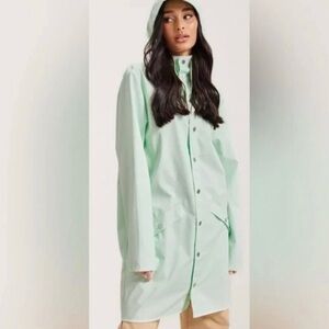 Rains Unisex Long Rain Jacket New in Mint Green Mineral Size Small
Denmark